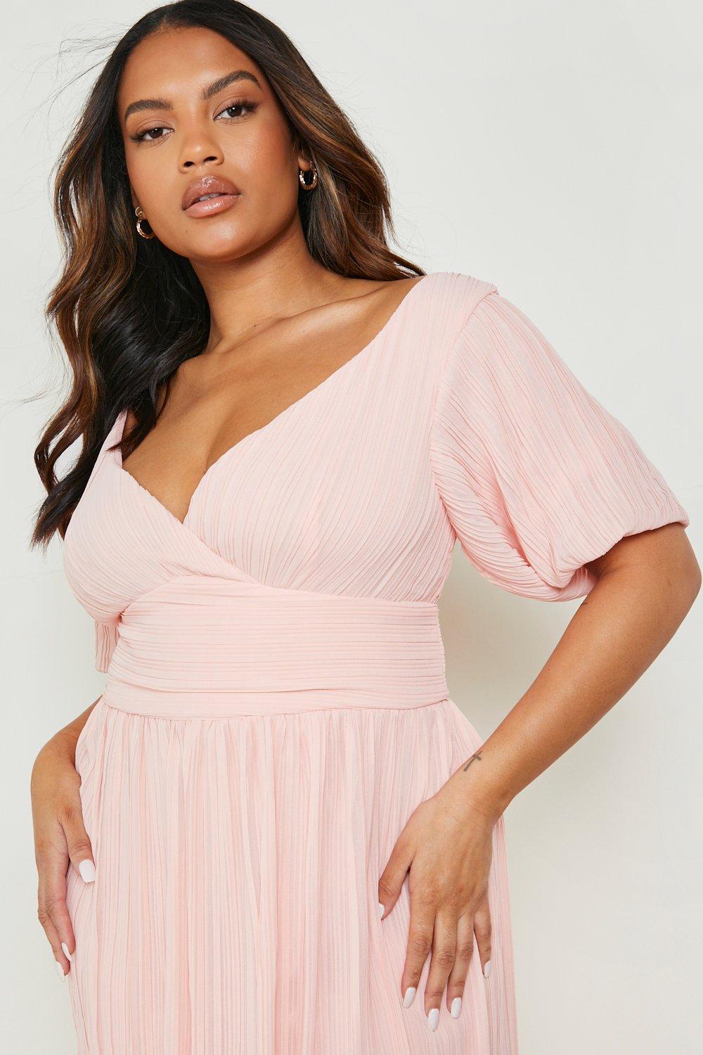 Light pink 2024 pleated dress